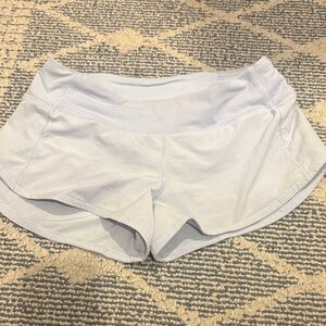 lululemon athletica pale blue women's running shorts